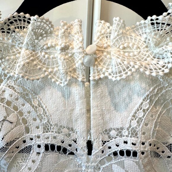 Sezane White Lace Blouse - Picture 5 of 7
